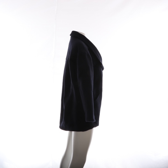 Free People S Blue Heavy Wool Coat - Picture 4 of 4